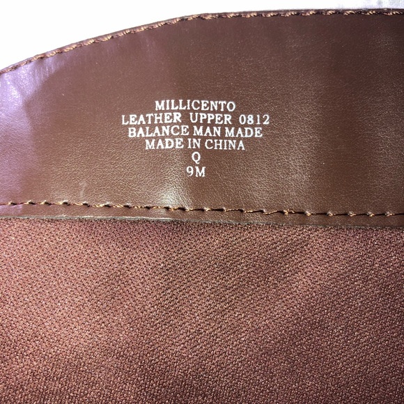 NINE WEST Millicento Brown Leather heeled boots 9 - Picture 12 of 13